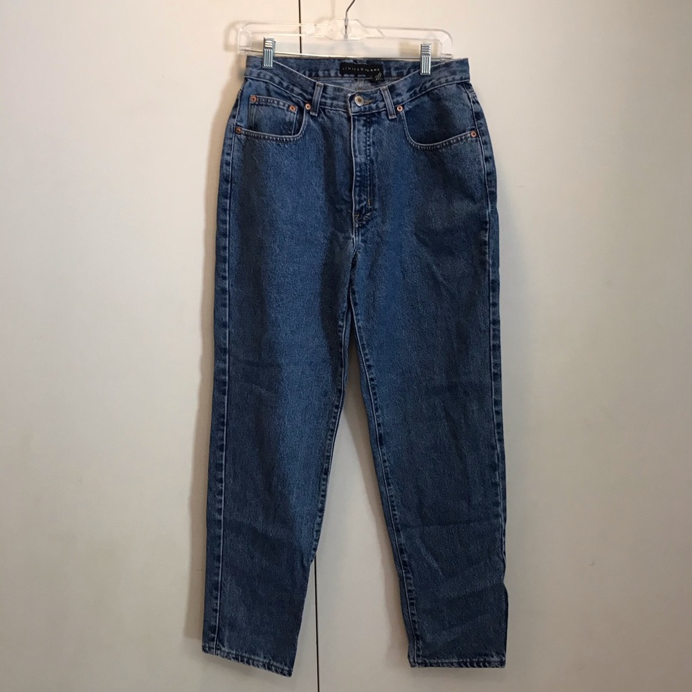 90s vintage light wash high waisted jeans